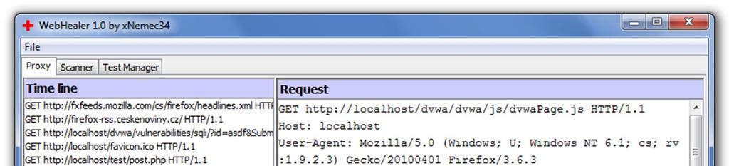 B. WebHealer uživatelská příručka Proxy WebHealer operuje na portech 8000 (pro HTTP)