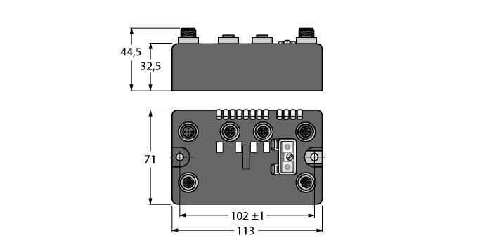 Kompaktní bloky I/O -Machine sběrnice Feldbus EtherNet/IP, Modbus TCP nebo PROFINET slave integrovaný Ethernet přepínač 10 Mbps / 100 Mbps připojení sběrnice pomocí dvou 4pinových konektorů M12,
