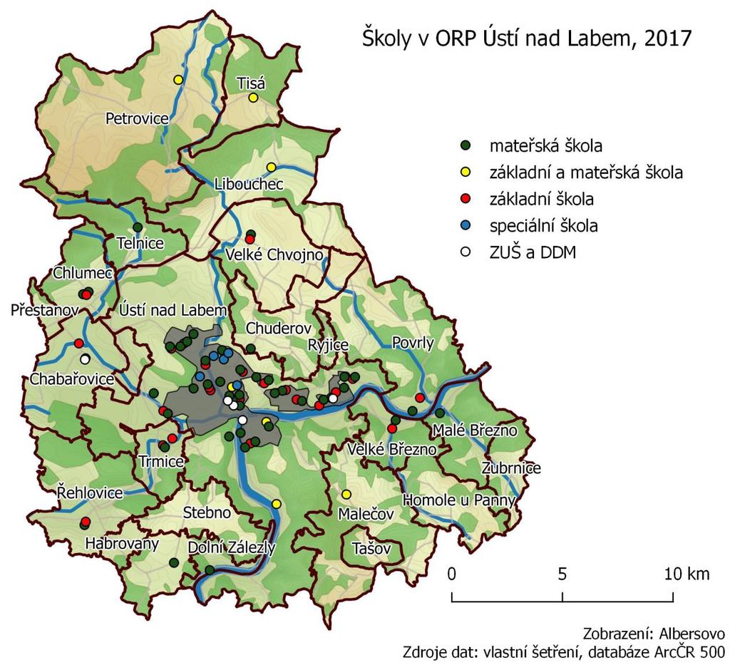 Úvod Území ORP Ústí nad Labem Místní akční plán je zpracován pro celé území správního obvodu obce s rozšířenou působností Ústí nad Labem.