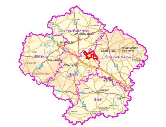 A. OBEC Polná Přehledová mapka Číslo obce PRVKUK 28 