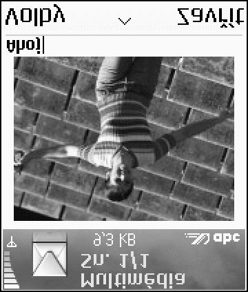 Zprávy Obr. 10 Vytváøení multimediální zprávy. Chcete-li do zprávy el. po¹ty vlo¾it pøílohu, zvolte Volby Vlo¾it Fotografie, Zvukový klip, Videoklip, Poznámka nebo ablona. Pøílohy zpráv el.