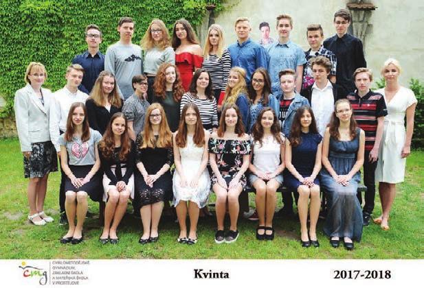 Studenti ve školním roce 2017/2018 KVINTA Mgr.