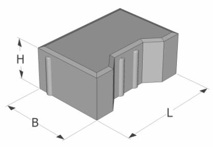 Zámková dlažba L B H (kg/ks) na paletě palety (kg) (ks/m 2 ) (m 2 ) Zámková dlažba H 8 20 16,5