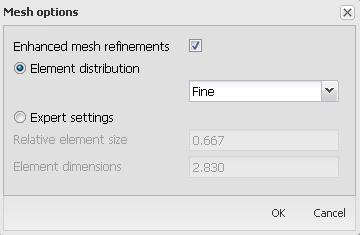 Generated 1784 elements, 14669 nodes Zjemnění sítě je nutné: a) při radikální změně