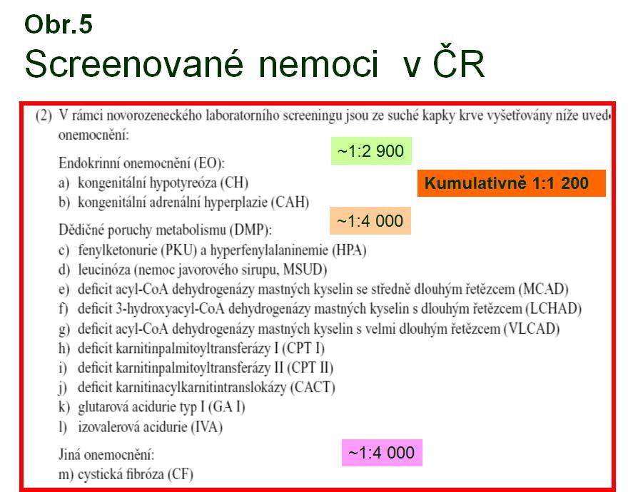 Dědičné poruchy metabolismu- laboratorní diagnostika ních vyšetření, které provádí specializované biochemicko-genetické laboratoře.
