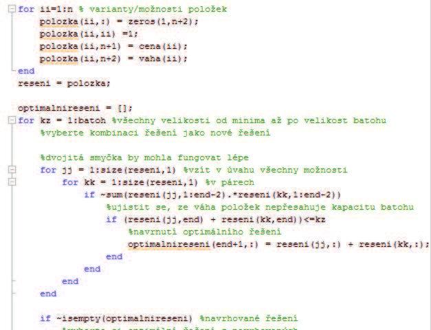 Obrázek 11: Ukázka programového kódu bez předzpracování
