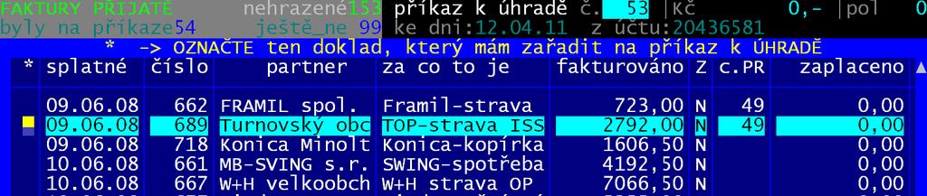 fakturace_alexo_5_novinky_ příkazy bance Při sestavování příkazu bance se v programu provedlo několik změn povrchových (viditelných) a mnoho změn vnitřních.