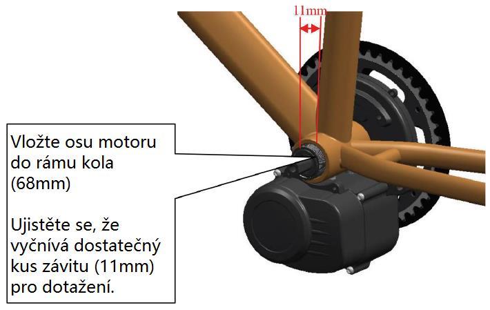 1 INSTALACE MOTORU 1) Demontujte původní středové složení včetně kazety a misek za využití speciálního nářadí na