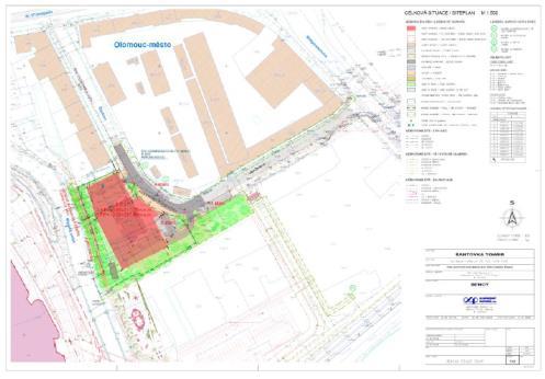 Posouzení záměru Šantovka Tower v řešeném území Při hledání akceptovatelné výšky zástavby v ploše 03/056P jsme prověřovali také relativně dlouhodobě známý záměr výškové stavby Šantovka Tower.