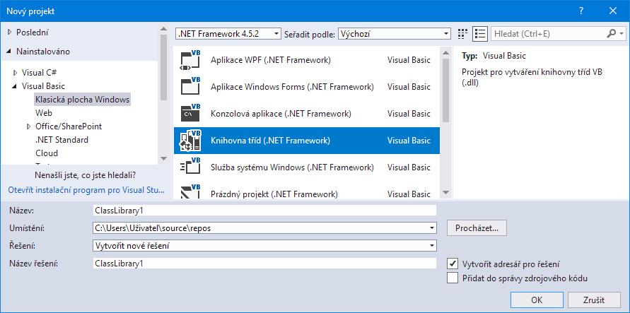 Visual Studio knihovna tříd (DLL) Ověříme si, že je aplikace otevřena skutečně s právy správce.