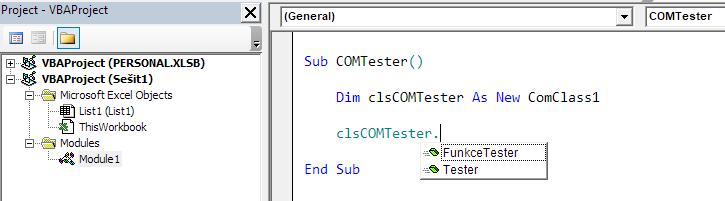 net komponentu (DLL, COM Class) pro Excel Microsoft Excel test knihovny pod