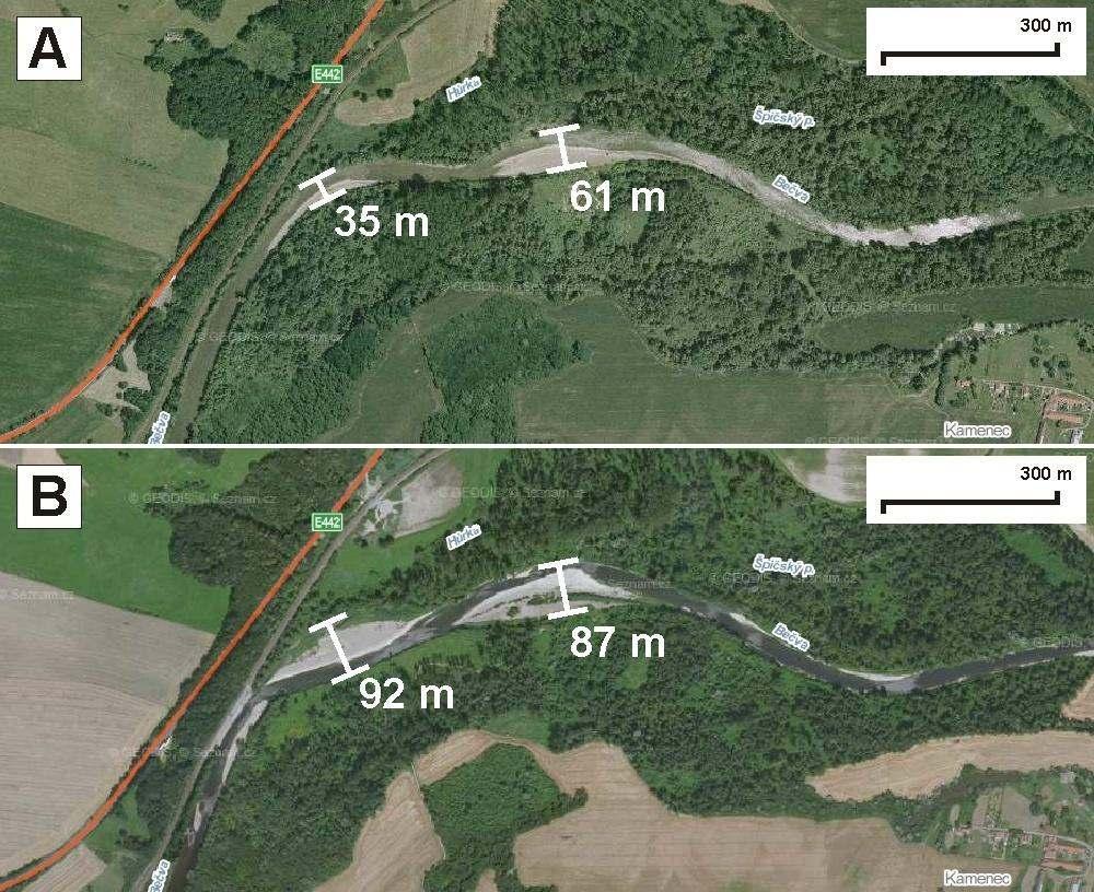 Obr. 21: Úsek eky Bečvy u Černotína v.