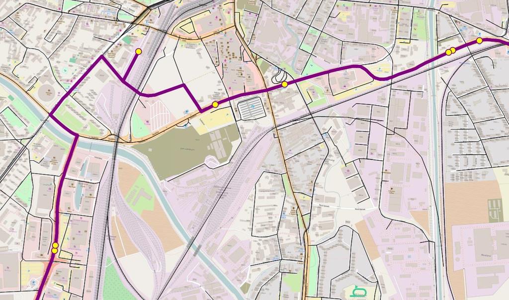 Obrázek 72 Linkové vedení příměstských autobusů varianta B Petrov 104,105 106,108 106 104,105,108 Zdroj: dopravní model, AF-CityPlan Návrh rozvoje systému VHD pro dlouhodobý horizont 2050 Jelikož se