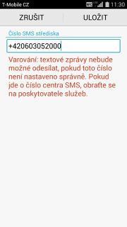 12 z 31 Upozornění o doručení SMS Vyberete možnost SMS a MMS. Nakonec zaškrtnete políčko na konci řádku Potvrzení o doručení.