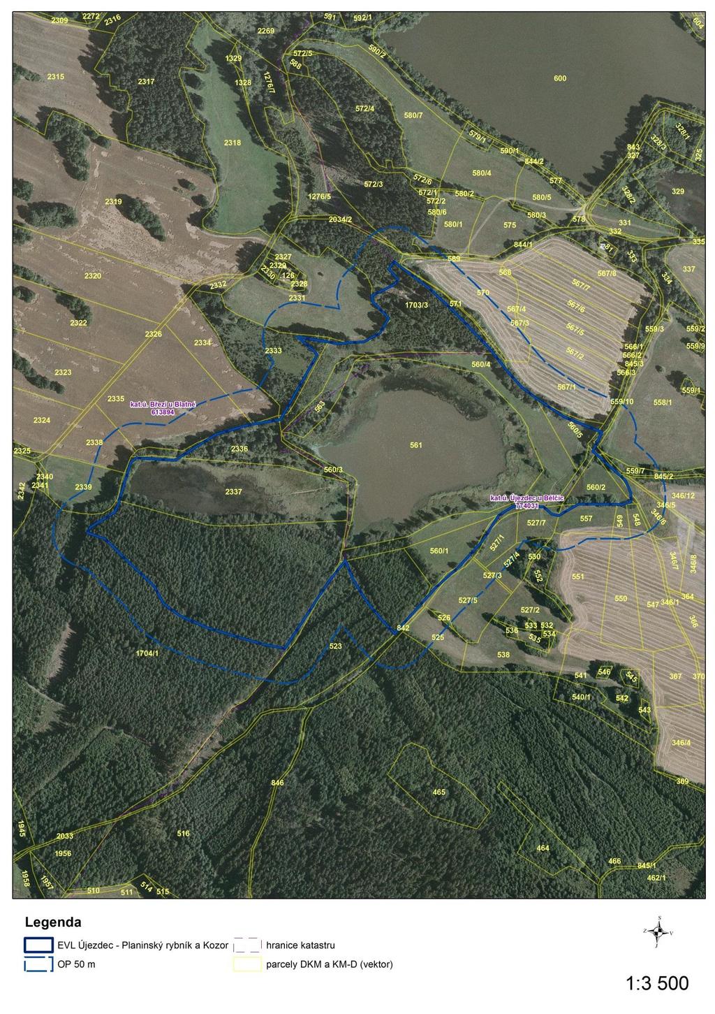 Příloha M2 - Katastrální mapa se