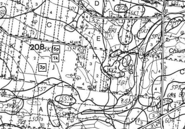 les Mts. in 1969 in 67-year ol orway spruce stans as the parts of the fourth group of thinning series. The series consists of three comparative plots with imensions 5 m x 5 m, i. e..25 ha each.