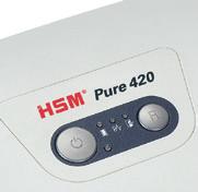 HSM Pure skartovací stroje pro kanceláře Jednoduchá elegance. Absolutní bezpečnost. Skartovací stroje HSM Pure pro kanceláře.