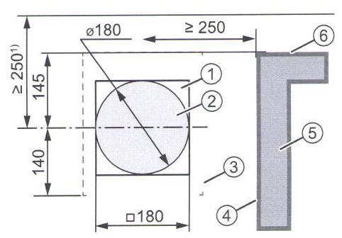 Otvor ve zdi rozměry: otvor při instalaci venkovního krytu Smart Vnitřní kryt rozměry: otvor při instalaci venkovního krytu Nova / Standard 1 otvor u novostaveb (ideální instalační blok) 4 vnější