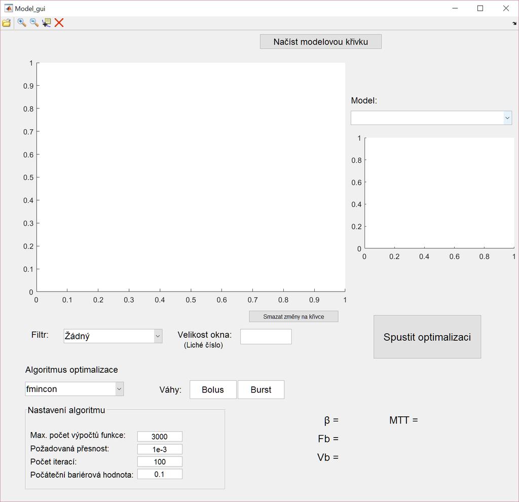 3.3 Grafické uživatelské rozhraní Pro přehledné a pohodlné použití optimalizačního programu bylo vytvořeno grafické uživatelské rozhraní (GUI), které umožňuje jednoduché nastavení parametrů