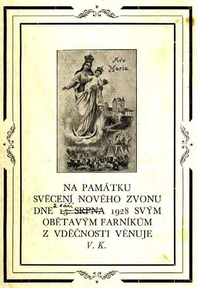 Čte se na něm nápis Jsem pořízen roku 1928