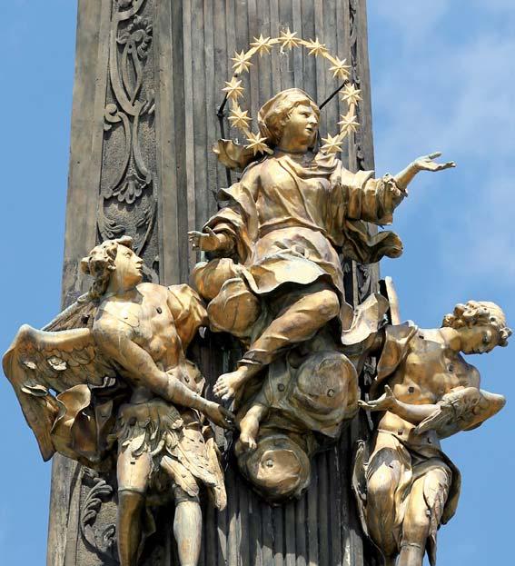 Olomouc do kapsy památky 19 Při obléhání Olomouce pruskou armádou v roce 1758 byl sloup několikrát zasažen dělovými koulemi a Olomoučtí se tehdy odhodlali jít prosit pruského generála, aby na jejich