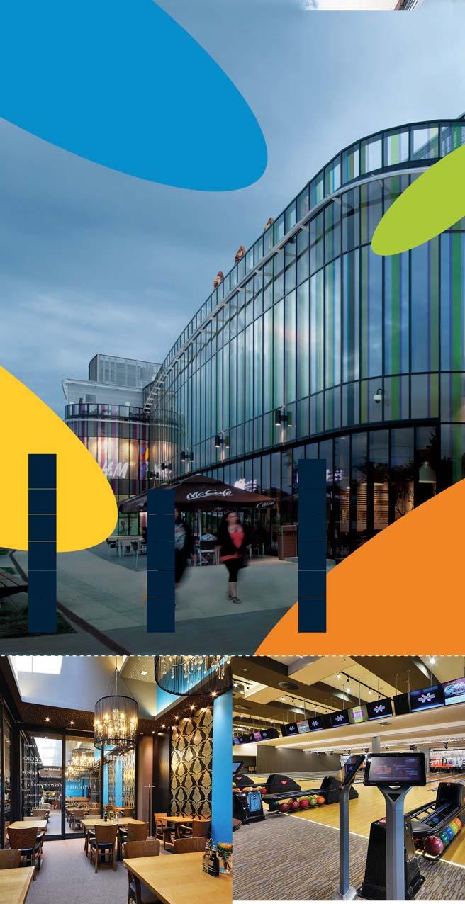 Obchodní centrum v srdci Olomouce 200 obchodních jednotek restaurace hypermarket multikino bowlingové centrum divadlo Šantíkovo ateliér Art studio šatna 2 000