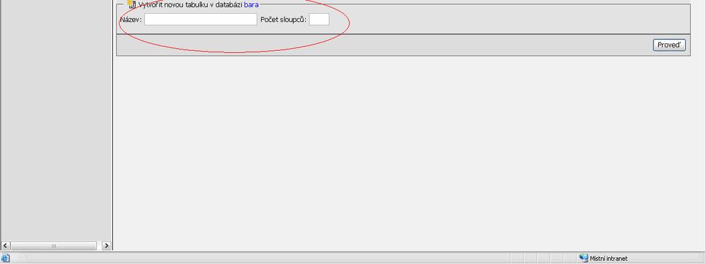 Takto jsou data připravena k nahrání do databáze. Ve vytvořené databázi se připraví tabulky pro nahrání dat.