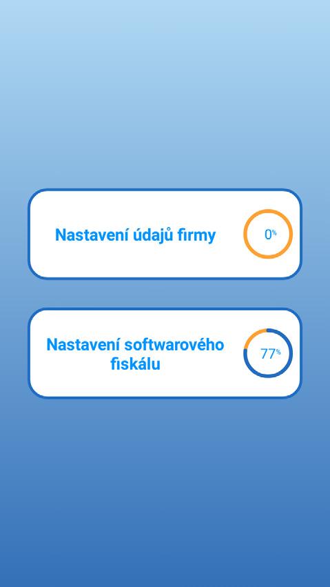 . Nastavení softwarového fiskálního modulu (nastavení údajů firmy a textu na účtence) Do nastavení softwarového fiskálního modulu se