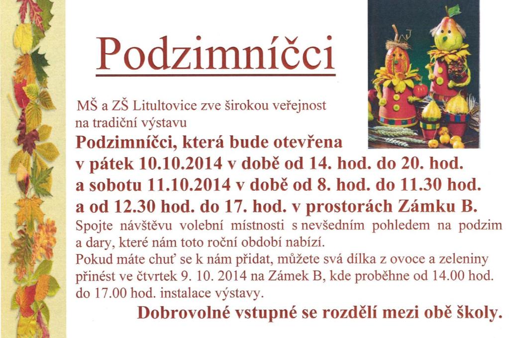 Sportovní den Ve čtvrtek 4. září 2014 proběhl ve víceúčelové hale v Litultovicích sportovní den pod názvem Na naší zahradě.