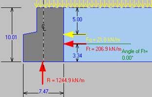 Síly budou opět porovnány se silami spočtenými programem MSEW (2.0). Obrázek 61: Geometrie stupňovité opěrné zdi 4.1 Určení osových sil ve výztuhách programem MSEW (2.