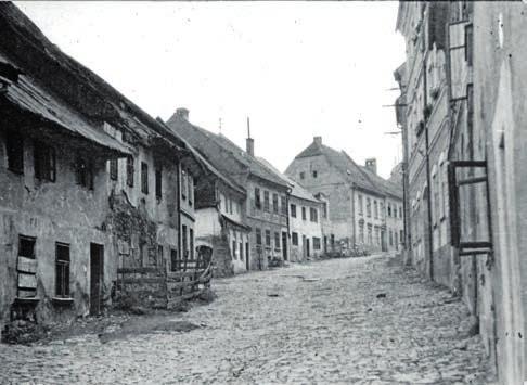Ulice Bílkova v židovské čtvrti (40. 50. léta 20.