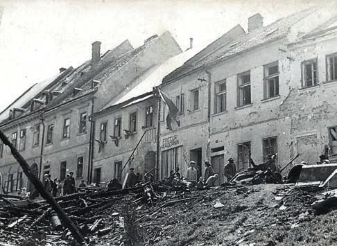 Ulice Plačkova v židovské čtvrti (1945) Ulice Plačkova v