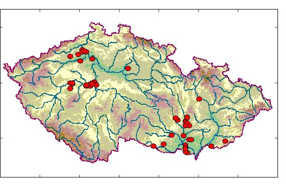 NPR Děvín, Pálava Rozšíření teplomilných doubrav v ČR Eutrofní bazifilní