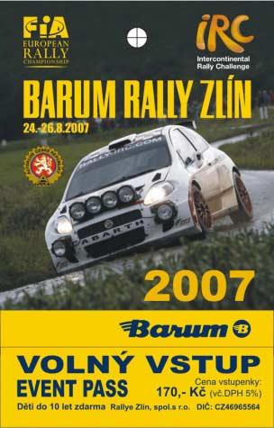 VYDÁVANÝ MATERIÁL VSTUPENKY Jako řada světových pořadatelů a rovněž domácích podniků přistupují pořadatelé Barum rally Zlín opět k výběru vstupu na rychlostních zkouškách.