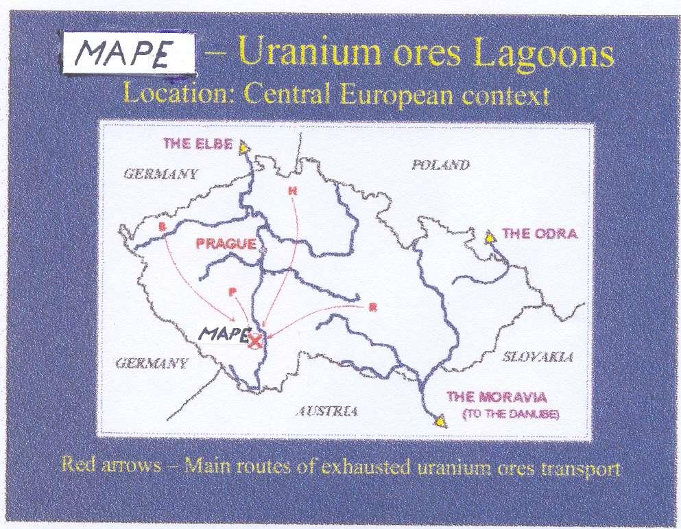 Z historie MAPE Naleziště uranových rud v České republice Labe NĚMECKO POLSKO PRAHA Odra MAPE NĚMECKO SLOVENSKO