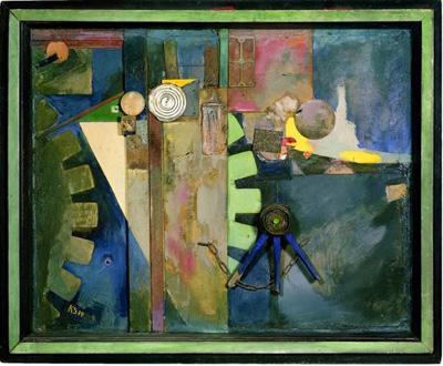 6. Schwitters, K., Merzbild 29A, 1920 7. Picabia, F., Stroj natáčejte rychle, 1916 Důleţitým umělcem, který bezesporu velmi neotřelým způsobem zobrazoval vnitřnosti stroje, je Man Ray.