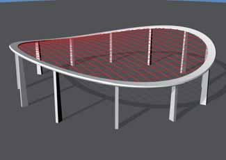M ODEL M E M B R Á N O V É S T Ř E C H Y Z PŘEDJATÉHO B E T O N U MODEL OF M E M B R A N E ROOF FROM PRESTRESSED CONCRETE P AVEL KALÁB, MICHAL BERNÁT, J IŘÍ STRÁSKÝ Návrh membránové střechy dvojí