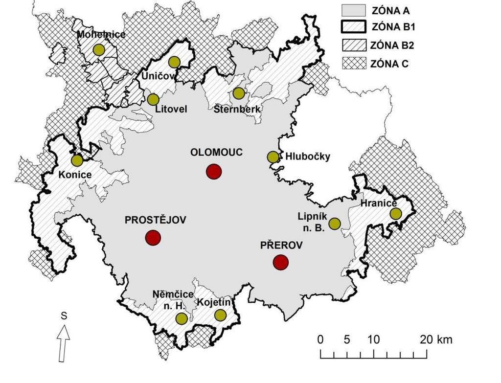 3.8 Aglomerace ZÓNA C Pokud se bude v rámci strategie ITI Středomoravské aglomerace uvažovat o projektech zaměřených na oblast školství, sociální služby apod.