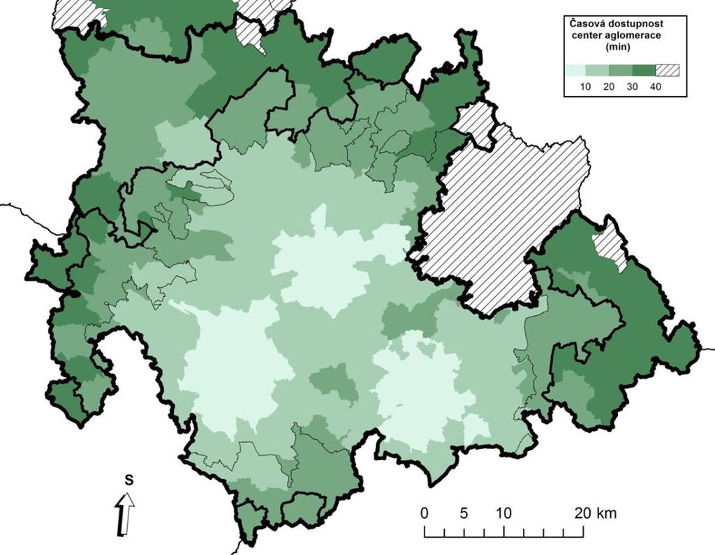 4. Kvalitativní ukazatele k vymezení Olomoucké aglomerace V této části studie se pokusíme o další argumentaci podporující vymezené aglomerační areály v předchozí kapitole.