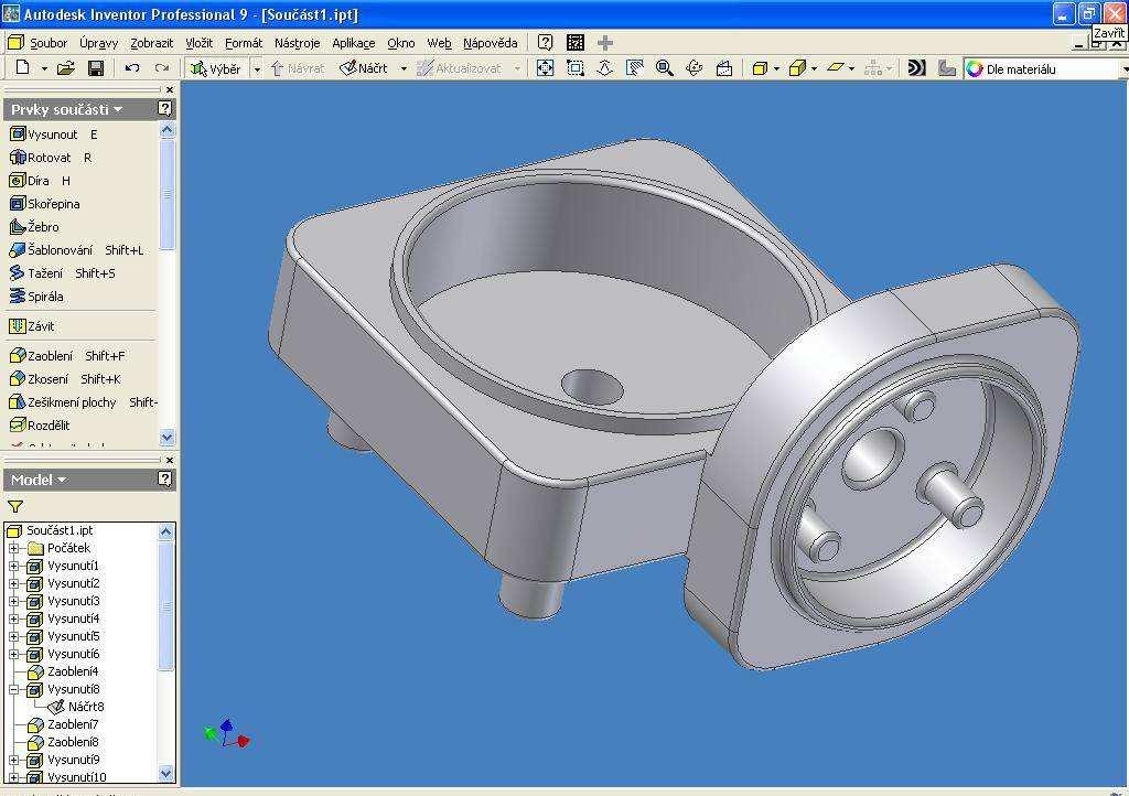 Výroba formy pomocí vytavitelného modelu 3 3 VÝROBA FORMY POMOCÍ VYTAVITELNÉHO MODELU 3.1 3.1 Vznik master modelu Nejdříve si zákazník vytvoří digitální 3D model odlitku, který chce vyrobit.