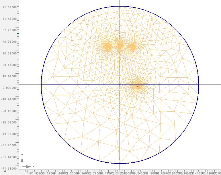 4.1.1 Vytvoření matematického modelu V této části kapitoly zmíním postup vytvoření numerického modelu. Nejprve jsem si vytvořil geometricky model, s příslušnými rozměry v preprocesoru.