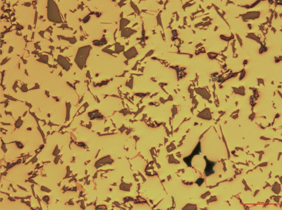 Zrna křemíku Eutektikum 100 µm Obr.