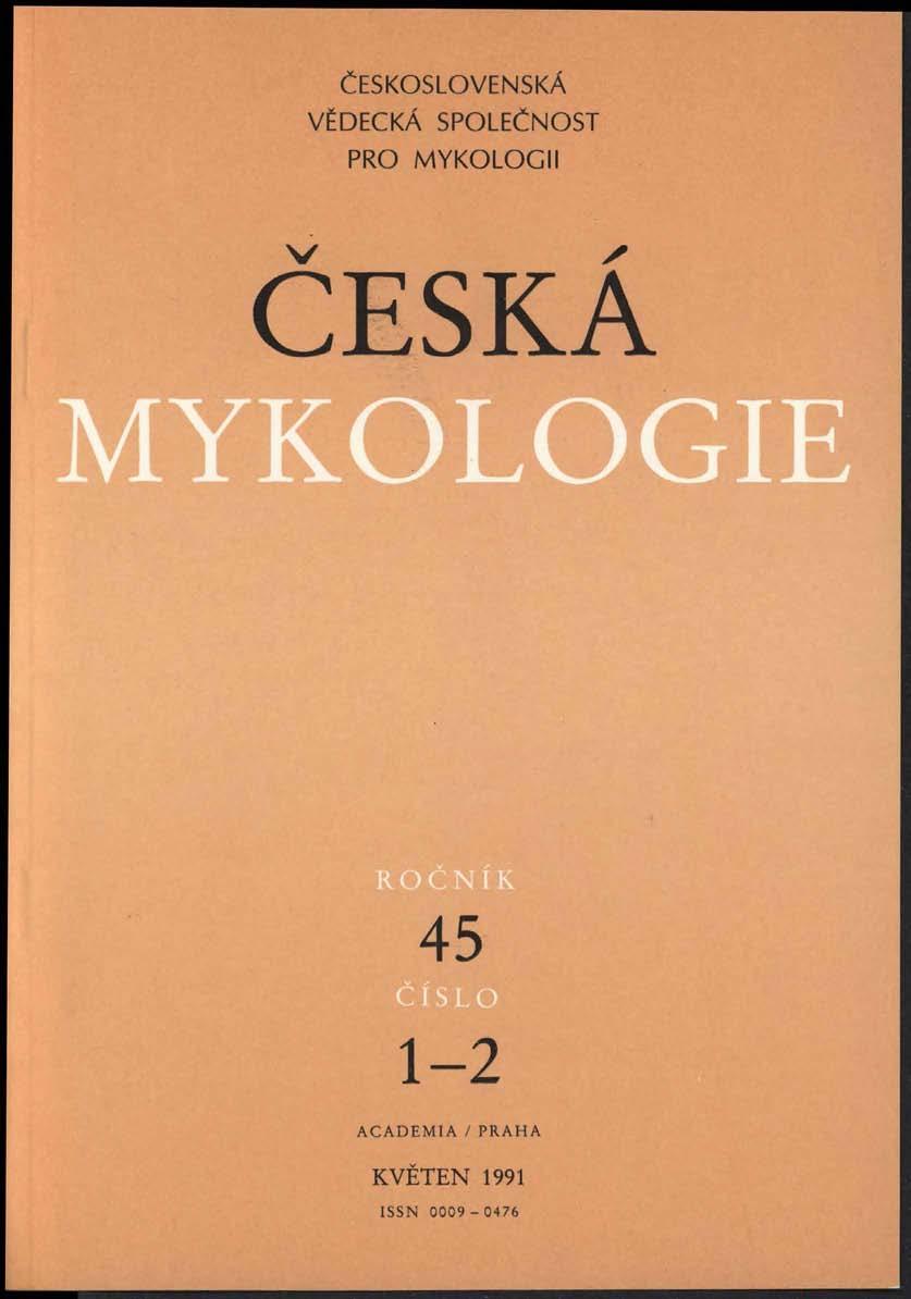 I I I I ČESKOSLOVENSKÁ VĚDECKÁ SPOLEČNOST PRO MYKOLOGII I ^ ^ ^ l i n n x