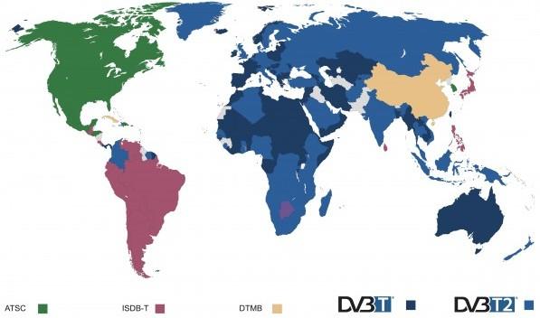 1.4.1 ATSC (Advanced Television Systems) Standard používaný v Severní a Jižní Americe. Je určen pro kabelové a pozemní vysílání, rovněž i pro satelitní sítě.