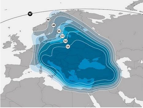 Příloha C: Astra 5B (31,5 E) Satelitní operátor SES v roce 2014 umístil