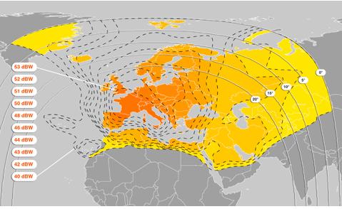 Příloha G: Hot Bird 13B(13 E) Hot Bird 13B (jinak označovaný i jako hotbird 8) je s hmotností 4,9 tuny největší a nejvýkonnější vysílací satelit v Evropě.