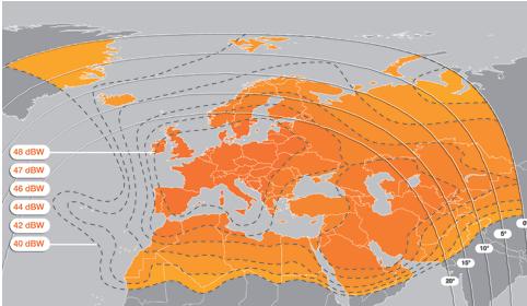 Příloha H: Eutelsat 10A(10E ) Eutelsat 10A (nebo také W2A) poskytuje fixní široký svazek v Ku pásmu určený pro pokrytí území Evropy, ostrovů nacházejících se v Atlantickém oceánu.