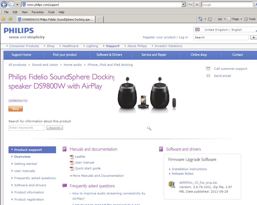 2 Vložením čísla modelu vyhledejte nejnovější dostupné soubory aktualizace firmwaru. www.philips.com/support AUDIO IN XXXX XXXX.