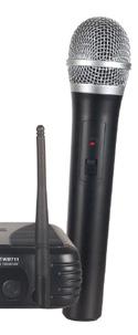 řečnický systém bezdrátový VHF mikrofon Echo efekt 114,90 105,00 2-kan.