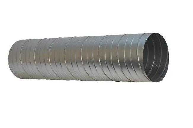 Spiro potrubí Válcované trubky kruhového průřezu z pozinkované oceli ve standardních délkách 3 m. Jsou vyráběné v průměrech od 80 mm do 1250 mm.